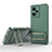 Custodia Silicone Ultra Sottile Morbida Cover con Supporto KC1 per Xiaomi Redmi Note 12 Explorer Verde