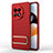 Custodia Silicone Ultra Sottile Morbida Cover con Supporto KC2 per OnePlus 11R 5G Rosso