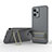 Custodia Silicone Ultra Sottile Morbida Cover con Supporto KC2 per Xiaomi Poco X5 5G Grigio