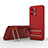 Custodia Silicone Ultra Sottile Morbida Cover con Supporto KC2 per Xiaomi Poco X5 5G Rosso