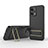 Custodia Silicone Ultra Sottile Morbida Cover con Supporto KC2 per Xiaomi Redmi Note 12 5G Nero