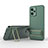 Custodia Silicone Ultra Sottile Morbida Cover con Supporto KC2 per Xiaomi Redmi Note 12 5G Verde