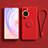 Custodia Silicone Ultra Sottile Morbida Cover con Supporto per Huawei P60 Pro Rosso