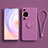 Custodia Silicone Ultra Sottile Morbida Cover con Supporto per Huawei P60 Pro Viola