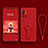 Custodia Silicone Ultra Sottile Morbida Cover con Supporto per OnePlus 9R 5G Rosso