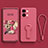 Custodia Silicone Ultra Sottile Morbida Cover con Supporto per OnePlus Ace 2V 5G Rosa Caldo