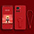 Custodia Silicone Ultra Sottile Morbida Cover con Supporto per OnePlus Ace 5G Rosso