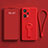 Custodia Silicone Ultra Sottile Morbida Cover con Supporto per OnePlus Nord CE 2 Lite 5G Rosso