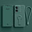 Custodia Silicone Ultra Sottile Morbida Cover con Supporto per Oppo A1 Pro 5G Verde Notte