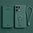 Custodia Silicone Ultra Sottile Morbida Cover con Supporto per Oppo Find X5 5G Verde Notte