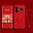 Custodia Silicone Ultra Sottile Morbida Cover con Supporto per Realme GT Neo6 5G Rosso