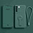 Custodia Silicone Ultra Sottile Morbida Cover con Supporto per Vivo V27 Pro 5G Verde Notte