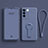 Custodia Silicone Ultra Sottile Morbida Cover con Supporto per Vivo V27e 5G Grigio Lavanda