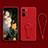 Custodia Silicone Ultra Sottile Morbida Cover con Supporto per Xiaomi Mi 11i 5G Rosso