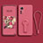 Custodia Silicone Ultra Sottile Morbida Cover con Supporto per Xiaomi Mi 12 Pro 5G Oro Rosa