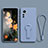 Custodia Silicone Ultra Sottile Morbida Cover con Supporto per Xiaomi Mi 12T 5G Grigio Lavanda