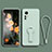 Custodia Silicone Ultra Sottile Morbida Cover con Supporto per Xiaomi Mi 12T 5G Verde Pastello