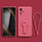 Custodia Silicone Ultra Sottile Morbida Cover con Supporto per Xiaomi Redmi Note 10 Pro 5G Rosa Caldo