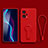 Custodia Silicone Ultra Sottile Morbida Cover con Supporto per Xiaomi Redmi Note 11T Pro+ Plus 5G Rosso