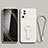 Custodia Silicone Ultra Sottile Morbida Cover con Supporto S01 per Xiaomi Mi 12 Lite NE 5G Bianco