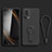 Custodia Silicone Ultra Sottile Morbida Cover con Supporto S01 per Xiaomi Mi 13 Lite 5G Nero