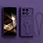 Custodia Silicone Ultra Sottile Morbida Cover con Supporto S01 per Xiaomi Redmi K70 5G Viola