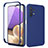 Custodia Silicone Ultra Sottile Morbida Cover Fronte e Retro 360 Gradi MJ1 per Samsung Galaxy A32 4G Blu