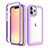 Custodia Silicone Ultra Sottile Morbida Cover Fronte e Retro 360 Gradi per Apple iPhone 13 Pro Viola