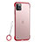 Custodia Ultra Sottile Trasparente Rigida Cover Opaca U02 per Apple iPhone 11 Pro Max Rosso