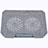 Supporto per Latpop Sostegnotile Notebook Ventola Raffreddamiento Stand USB Dissipatore Da 9 a 16 Pollici Universale M16 per Huawei MateBook D15 (2020) 15.6 Argento