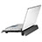 Supporto per Latpop Sostegnotile Notebook Ventola Raffreddamiento Stand USB Dissipatore Da 9 a 16 Pollici Universale M24 per Apple MacBook Pro 13 pollici (2020) Nero