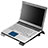 Supporto per Latpop Sostegnotile Notebook Ventola Raffreddamiento Stand USB Dissipatore Da 9 a 16 Pollici Universale M24 per Huawei Honor MagicBook 14 Nero
