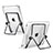 Supporto Tablet PC Sostegno Tablet Universale T20 per Amazon Kindle 6 inch Nero