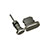 Tappi Antipolvere Anti-dust Lightning USB Jack Antipolvere J01 per Apple iPad 4 Nero