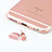 Tappi Antipolvere Anti-dust Lightning USB Jack Antipolvere J04 per Apple iPhone 6S Nero
