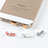 Tappi Antipolvere Anti-dust Lightning USB Jack Antipolvere J05 per Apple iPad 4 Bianco