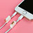 Tappi Antipolvere Anti-dust Lightning USB Jack Antipolvere J05 per Apple iPad 4 Oro Rosa