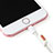 Tappi Antipolvere Anti-dust Lightning USB Jack Antipolvere J07 per Apple iPhone 14 Pro Oro Rosa