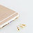 Tappi Antipolvere Jack Cuffie 3.5mm Anti-dust Android Apple Anti Polvere Universale D05 Oro