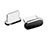 Tappi Antipolvere USB-C Jack Anti-dust Type-C Anti Polvere Universale H06 per Apple iPhone 15 Plus Nero