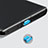 Tappi Antipolvere USB-C Jack Anti-dust Type-C Anti Polvere Universale H08 per Apple iPhone 15 Plus Blu
