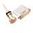 Tappi Antipolvere USB-C Jack Anti-dust Type-C Anti Polvere Universale H09 per Apple iPad Pro 12.9 (2021) Oro Rosa