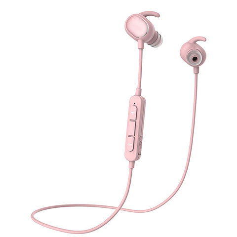 Auricolare Bluetooth Cuffie Stereo Senza Fili Sport Corsa H43 Rosa