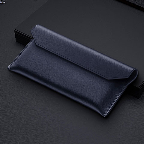 Borsetta Pochette Custodia In Pelle per Samsung Galaxy Z Fold4 5G Blu