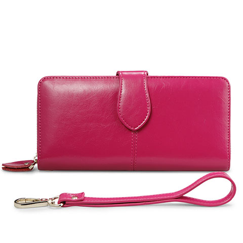 Borsetta Pochette Custodia In Pelle Universale H02 Rosa Caldo