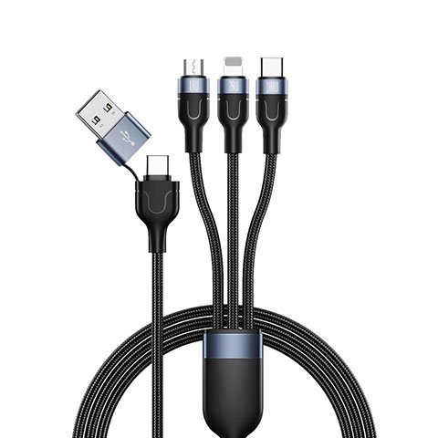 Cavo da Lightning USB a Cavetto Ricarica Carica Android Micro USB Type-C 100W H02 per Apple iPad Pro 11 (2022) Nero