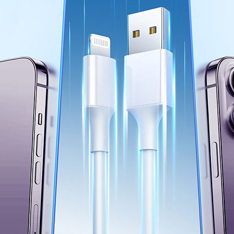 Cavo da Lightning USB a Cavetto Ricarica Carica H01 per Apple iPad Mini 5 (2019) Bianco