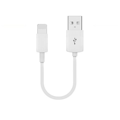 Cavo da USB a Cavetto Ricarica Carica 20cm S02 per Apple iPad New Air (2019) Bianco