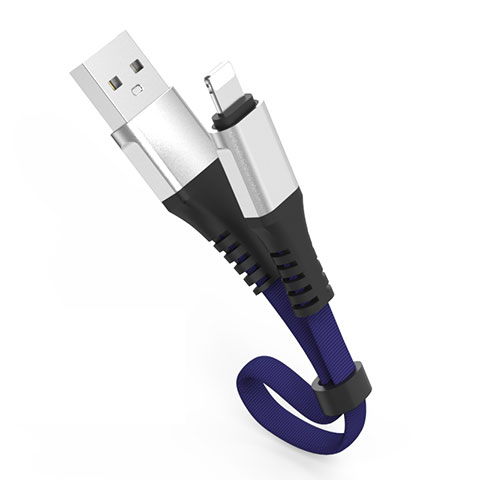 Cavo da USB a Cavetto Ricarica Carica 30cm S04 per Apple iPad Mini 2 Blu