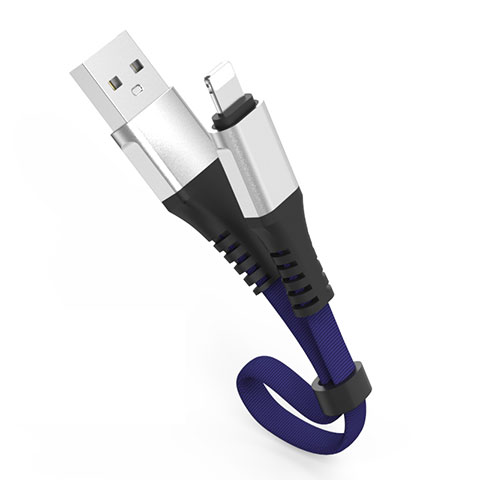 Cavo da USB a Cavetto Ricarica Carica 30cm S04 per Apple iPad Pro 11 (2020) Blu